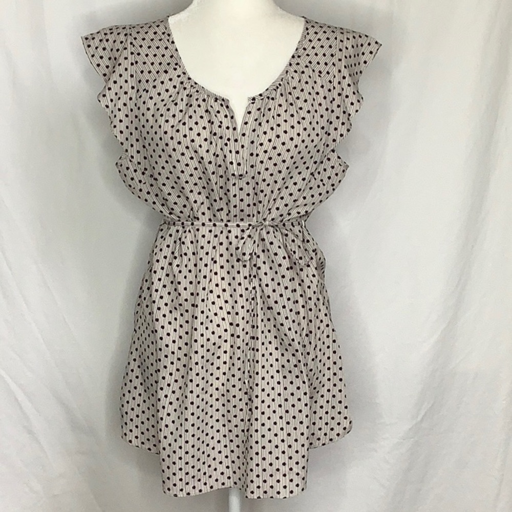 Motherhood Striped Polka Dot Maternity Blouse LRG